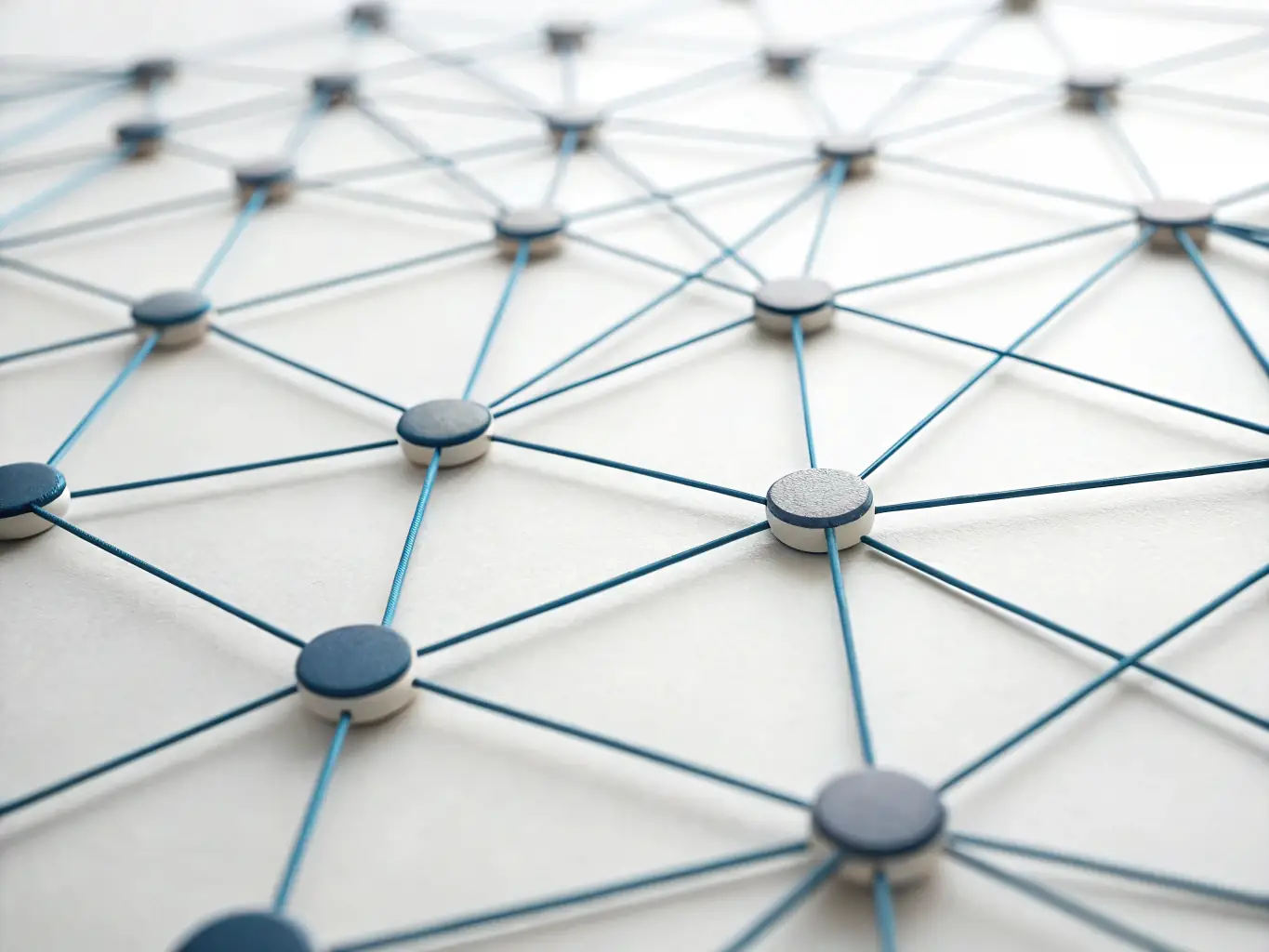 A detailed illustration depicting data flowing seamlessly between various community organizations, visualized as interconnected nodes on a network map.